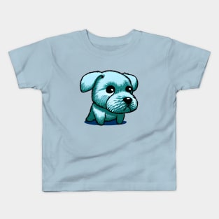 Blue Poodle Kids T-Shirt